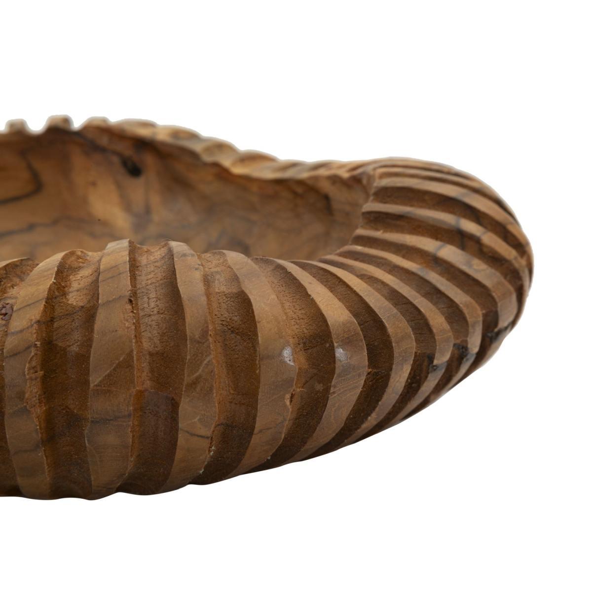 S/tasche geris in teak riciclato cm Ø 29x7 (pezzi unici - non rip. in serie)