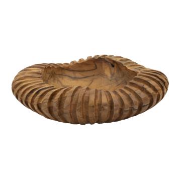 S/tasche geris in teak riciclato cm Ø 29x7 (pezzi unici - non rip. in serie)
