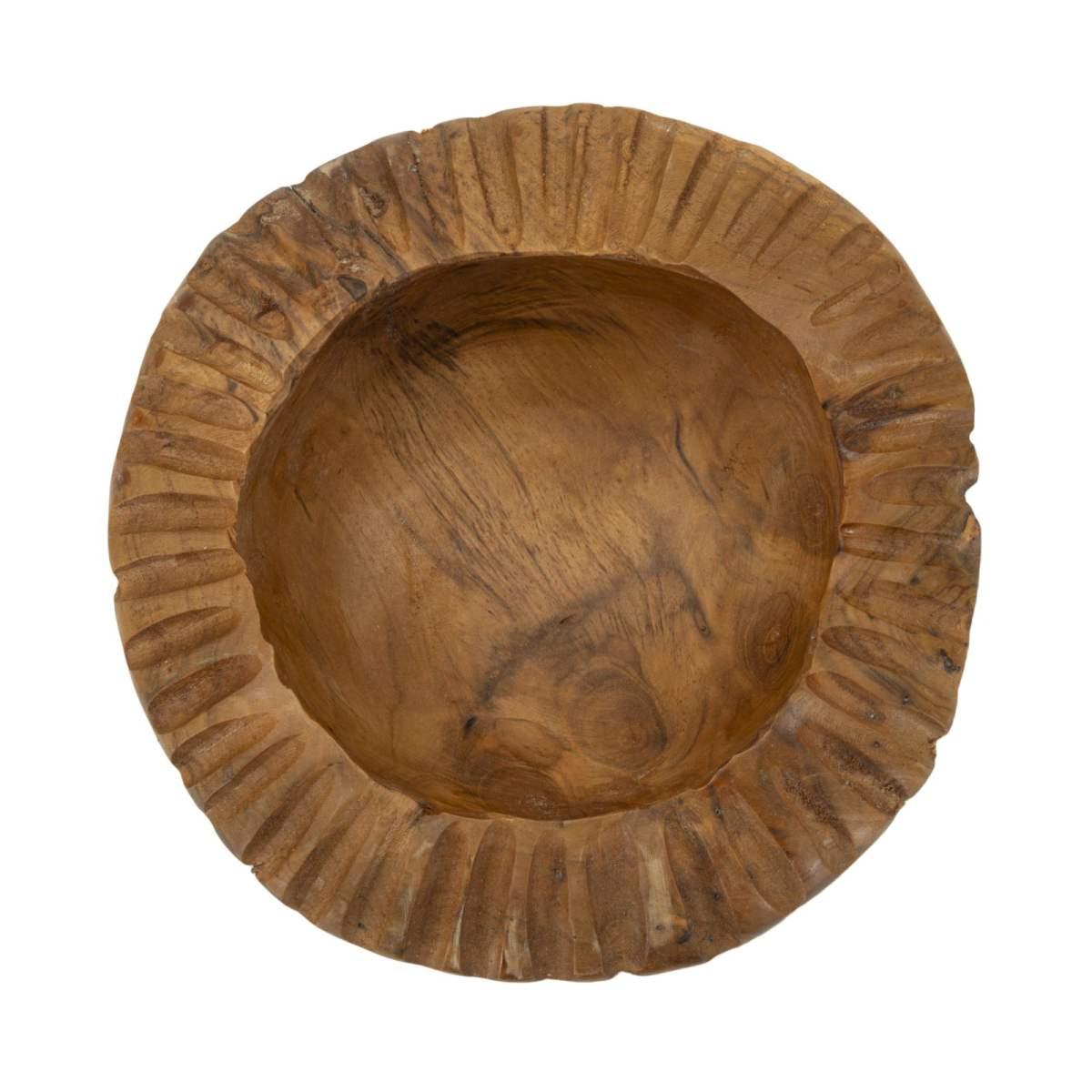 S/tasche geris in teak ric. cm Ø 19x8 min 2 (pezzi unici - non rip. in serie)
