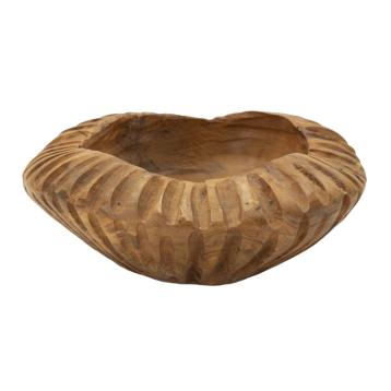 S/tasche geris in teak ric. cm Ø 19x8 min 2 (pezzi unici - non rip. in serie)