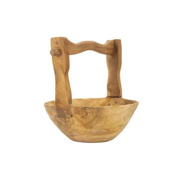 S/tasche timbo in teak riciclato cm 32x25x27 (pezzi unici - non rip. in serie)
