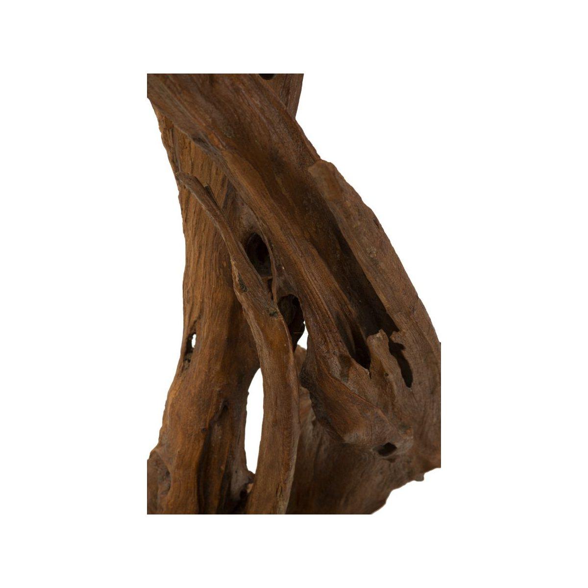 Lampada da tavolo in teak riciclato cm 35x80 (pezzi unici - non rip. in serie)
