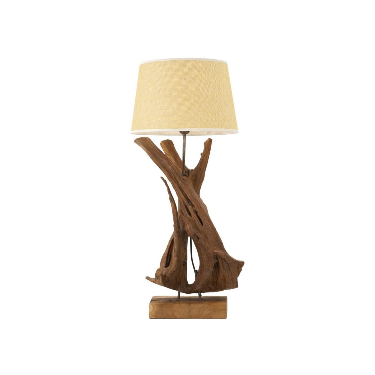 Lampada da tavolo in teak riciclato cm 35x80 (pezzi unici - non rip. in serie)