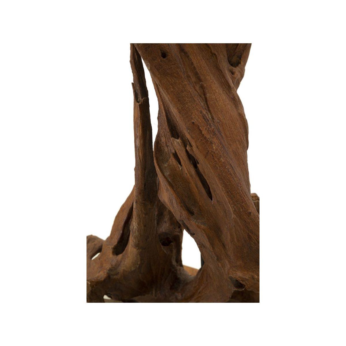 Lampada da tavolo in teak riciclato cm 35x80 (pezzi unici - non rip. in serie)