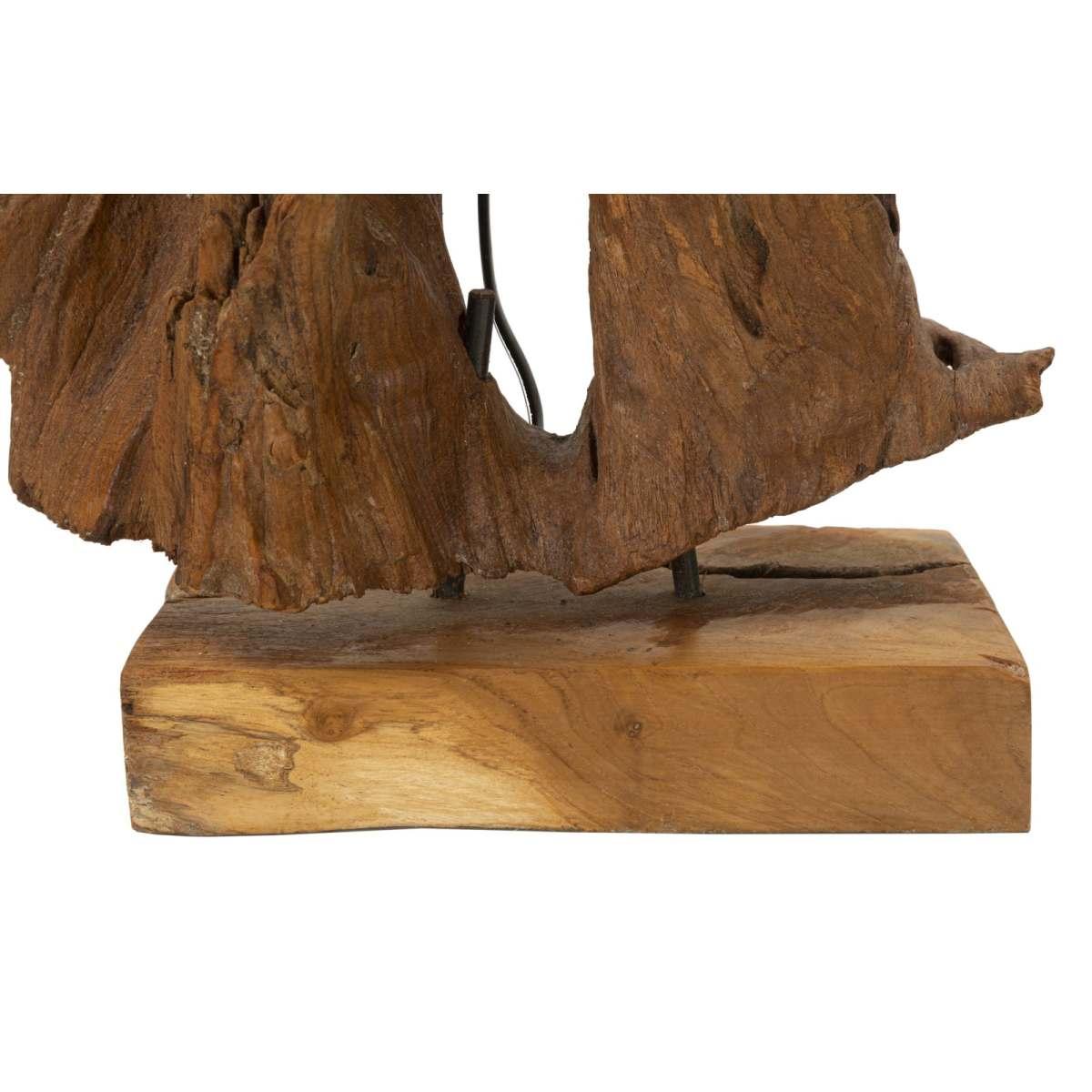 Lampada da tavolo in teak riciclato cm 35x80 (pezzi unici - non rip. in serie)