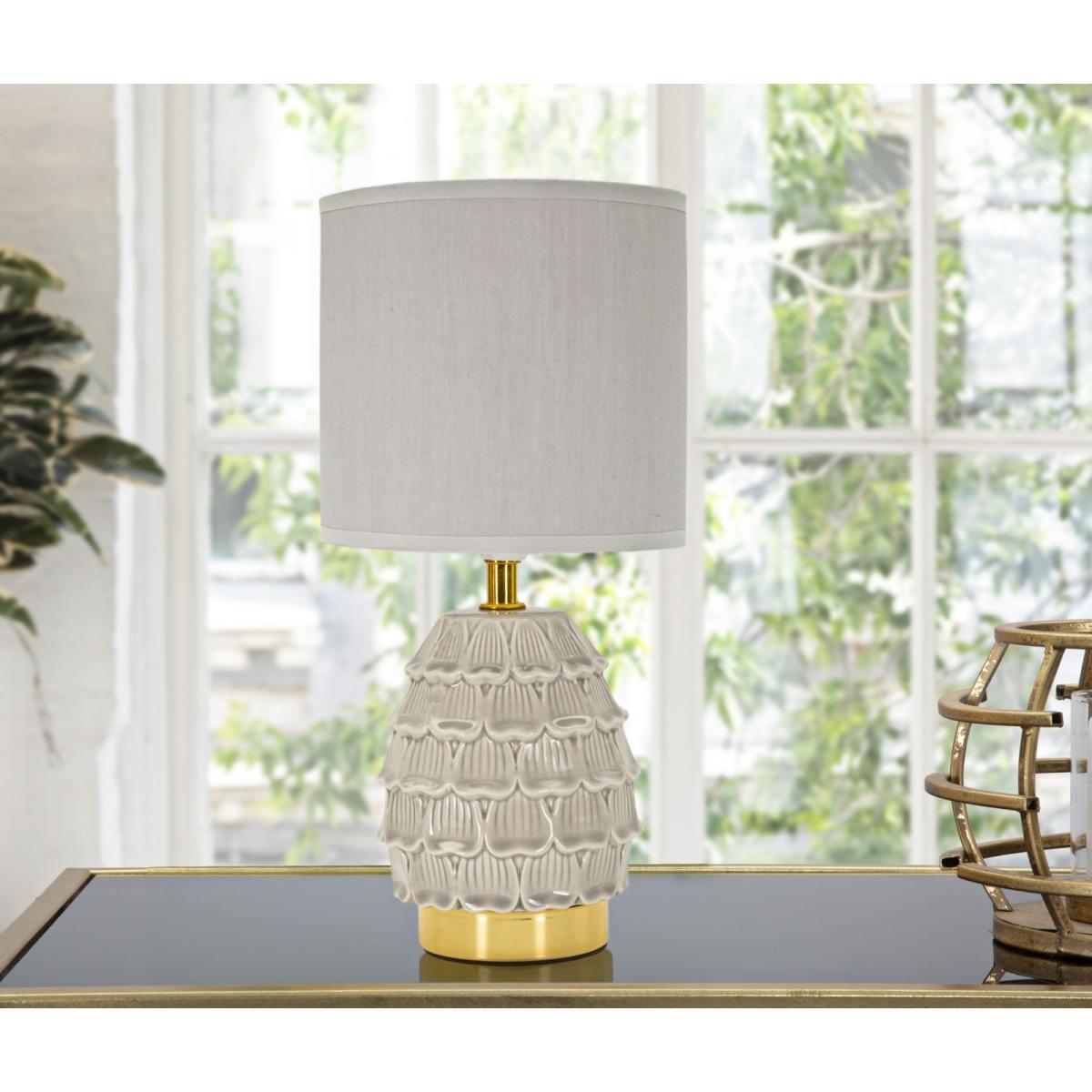 Lampada da comodino pigny grigia cm Ø 15x30,5 min 2