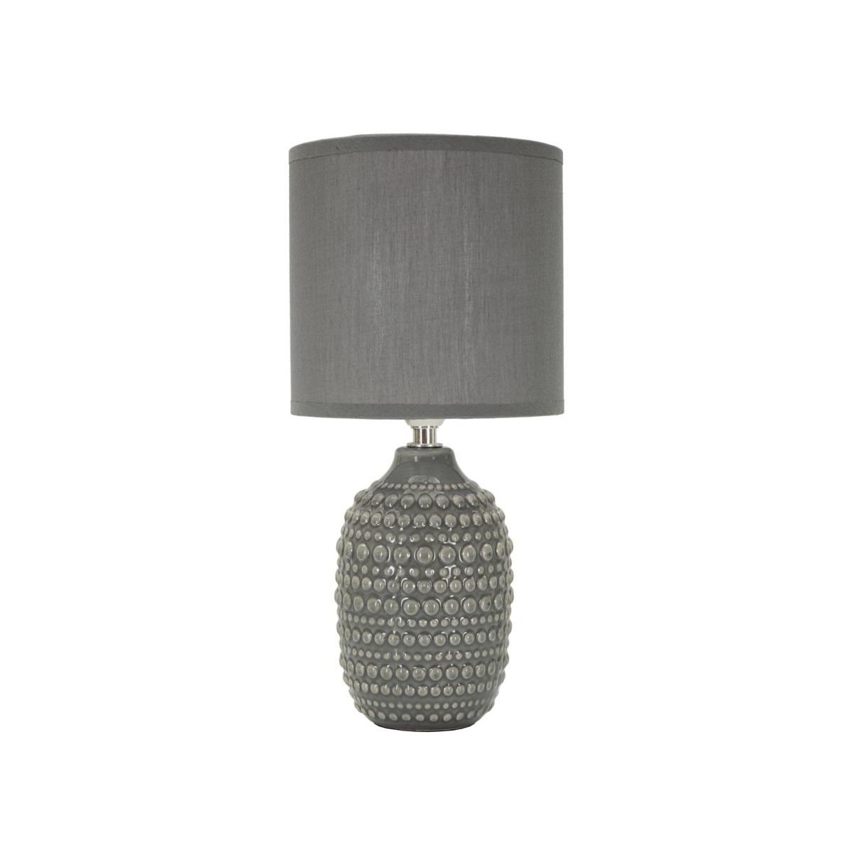 Lampada da comodino points grigia cm Ø 15x30,5 min 2