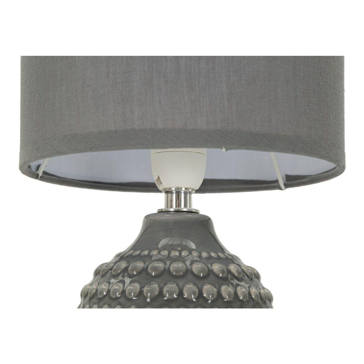 Lampada da comodino points grigia cm Ø 15x30,5 min 2