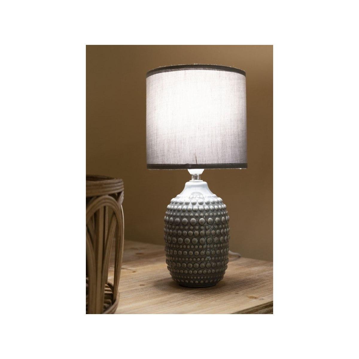 Lampada da comodino points grigia cm Ø 15x30,5 min 2