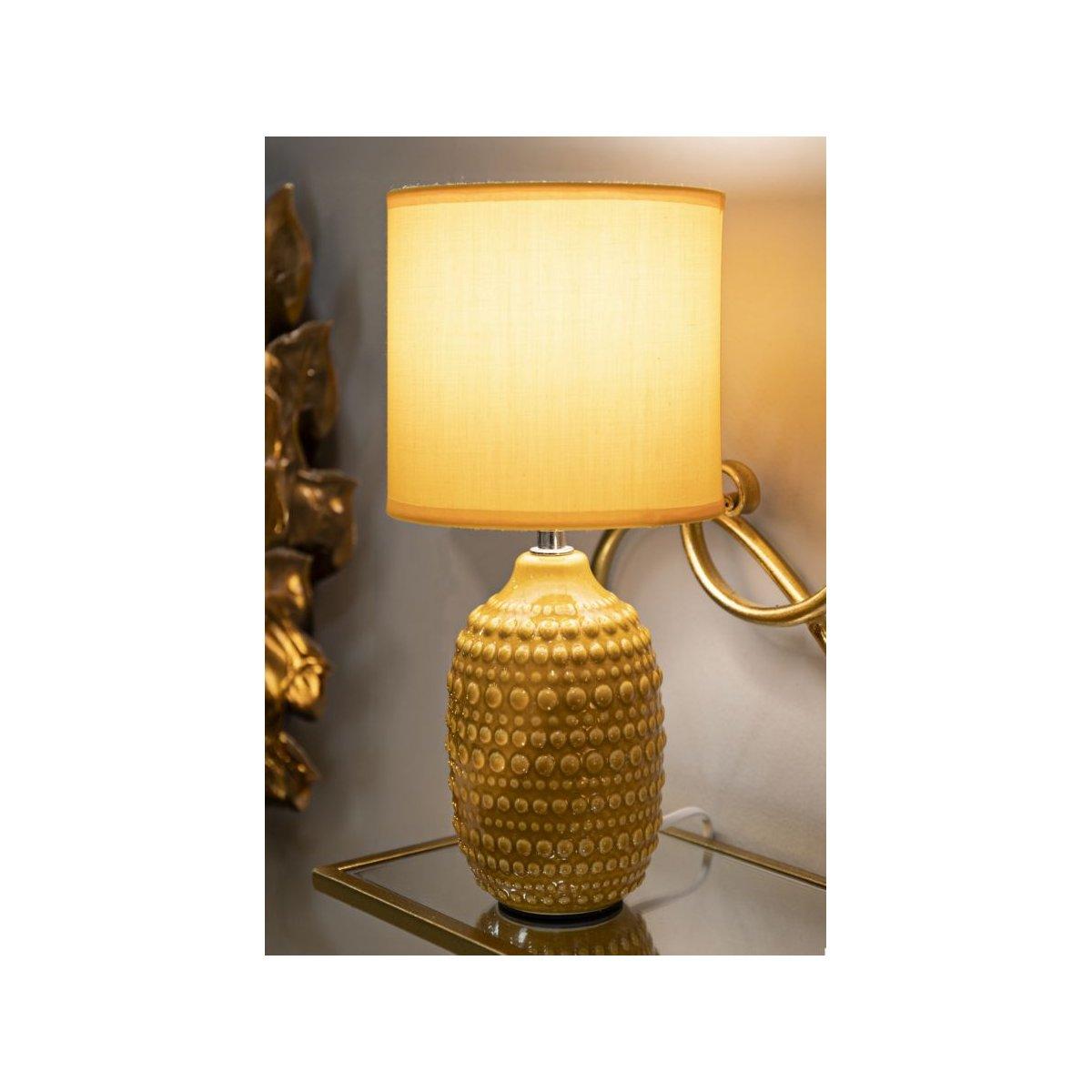 Lampada da comodino points ocra cm Ø 15x 30,5 min 2