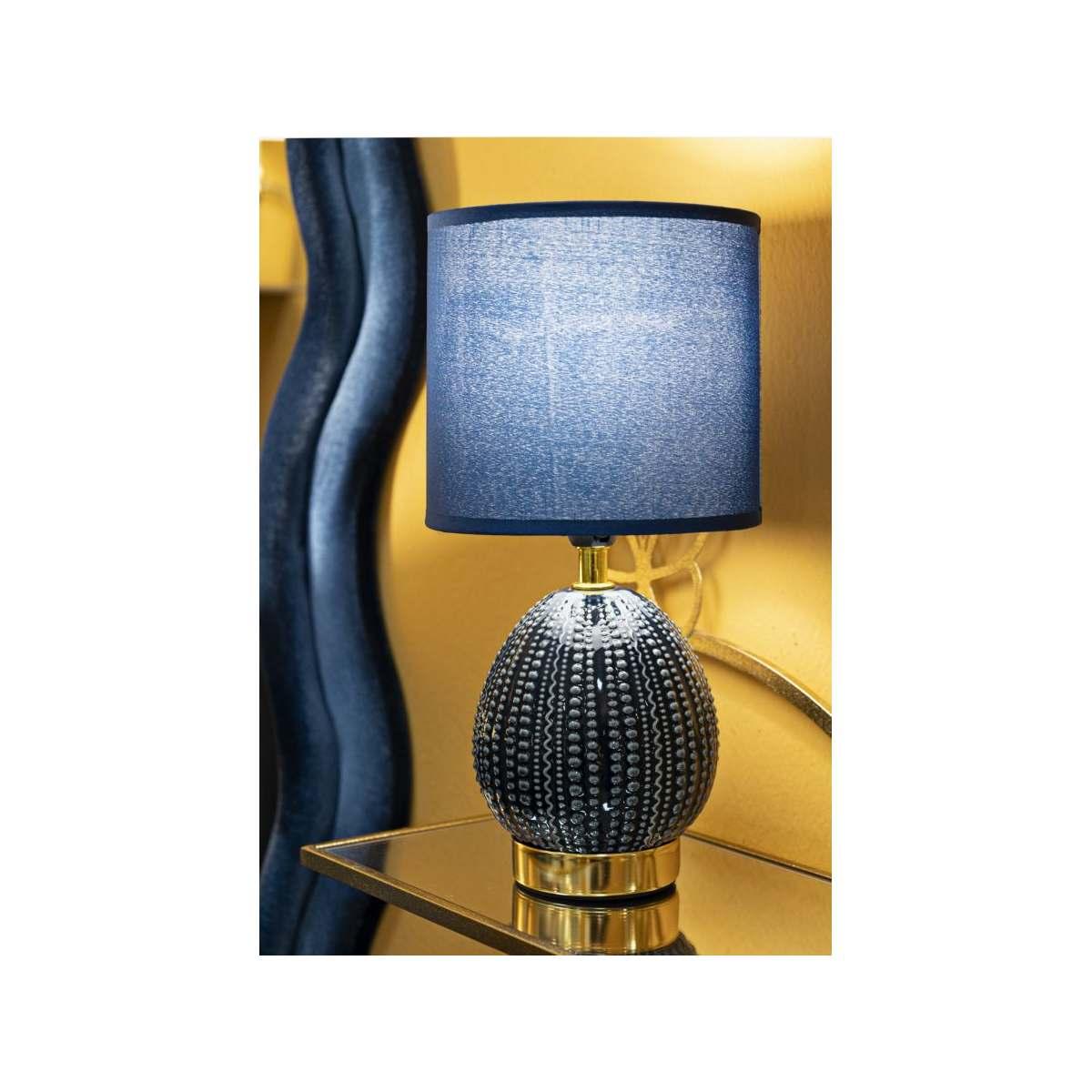 Lampada da comodino flavi blu cm Ø 15x30,5 min 2
