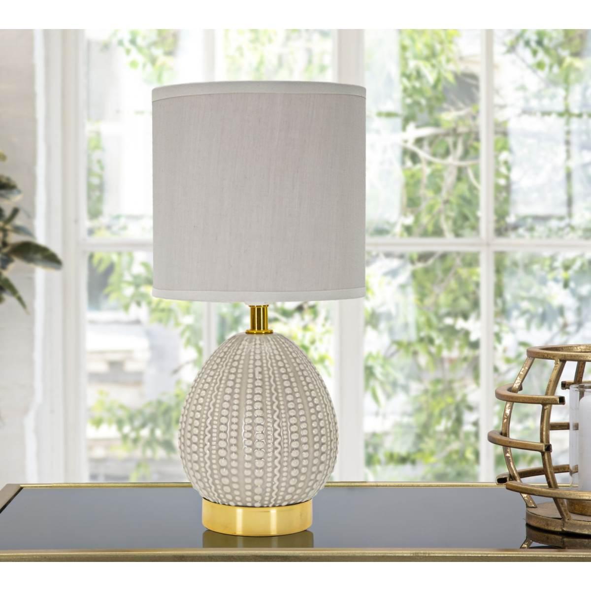 Lampada da comodino flavi grigia cm Ø 15x30,5 min 2