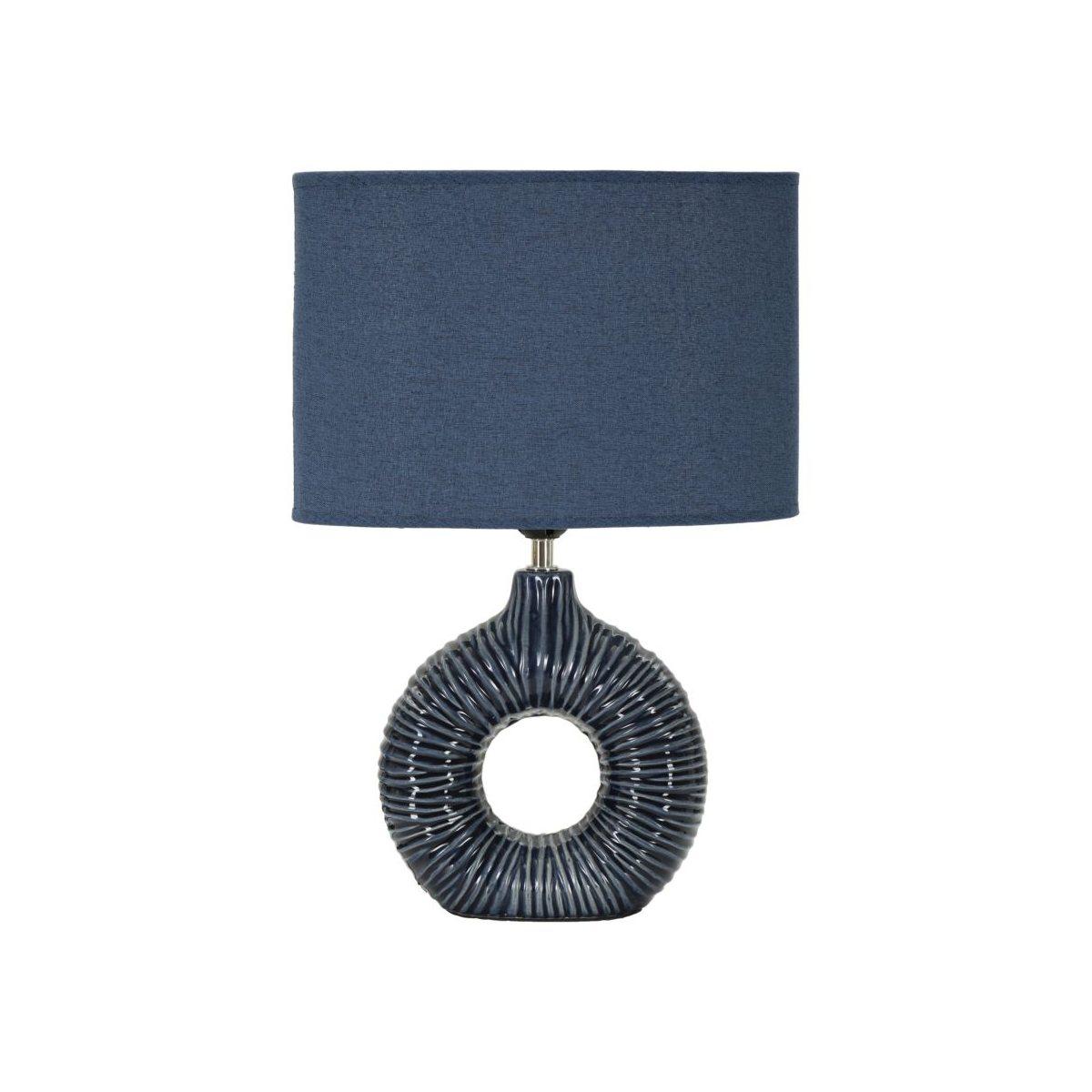 Lampada da tavolo seta blu cm 28,5x15x43