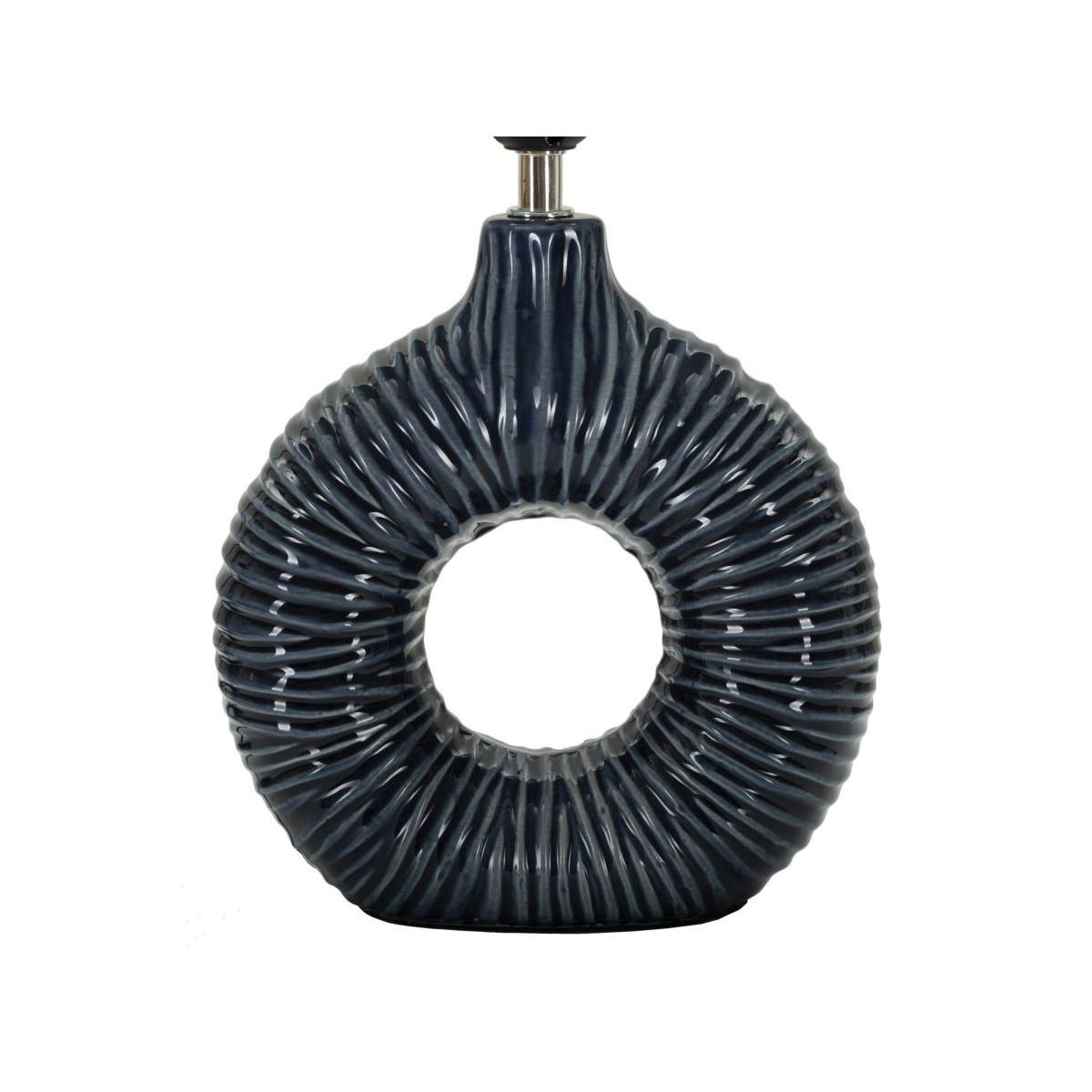 Lampada da tavolo seta blu cm 28,5x15x43