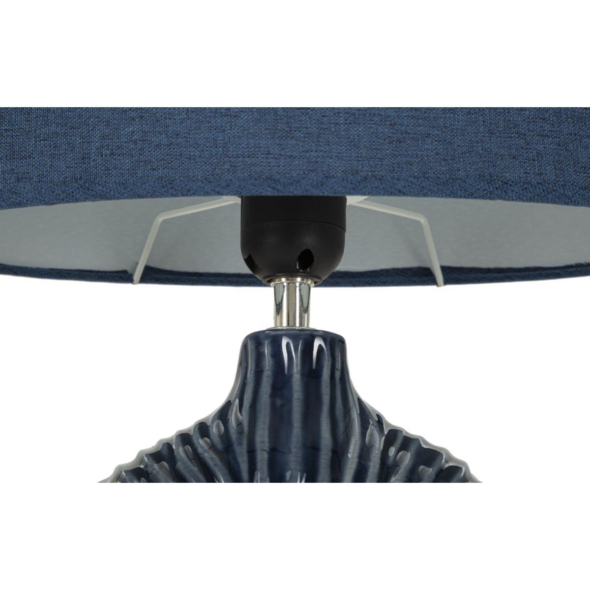 Lampada da tavolo seta blu cm 28,5x15x43