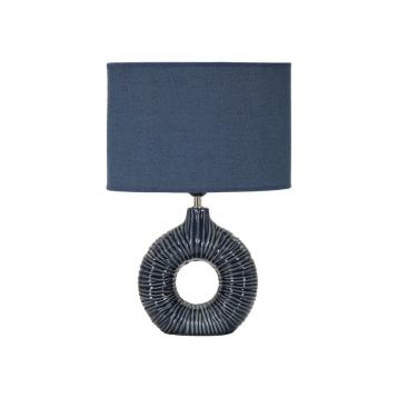 Lampada da tavolo seta blu cm 28,5x15x43