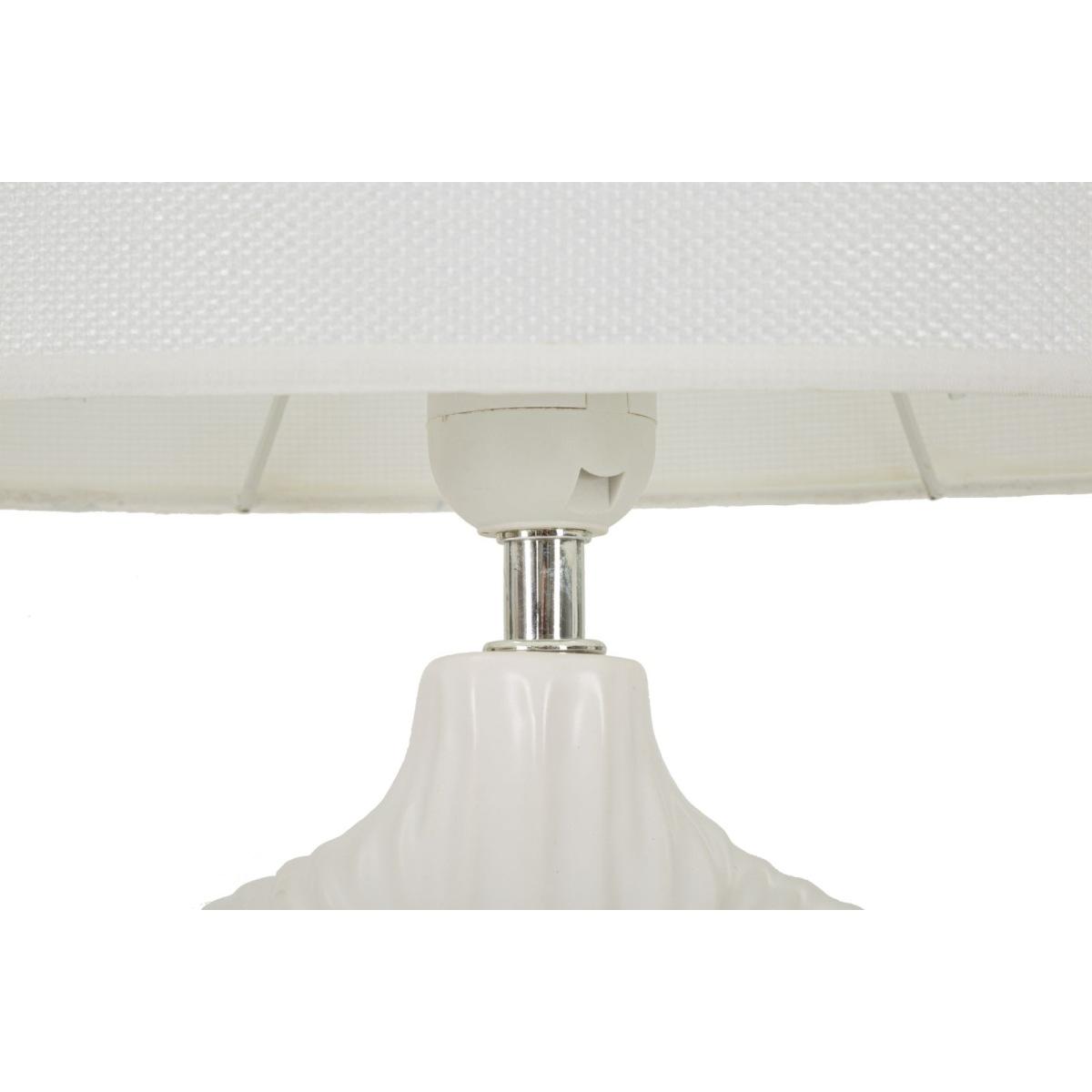 Lampada da tavolo seta bianca cm 28,5x15x43