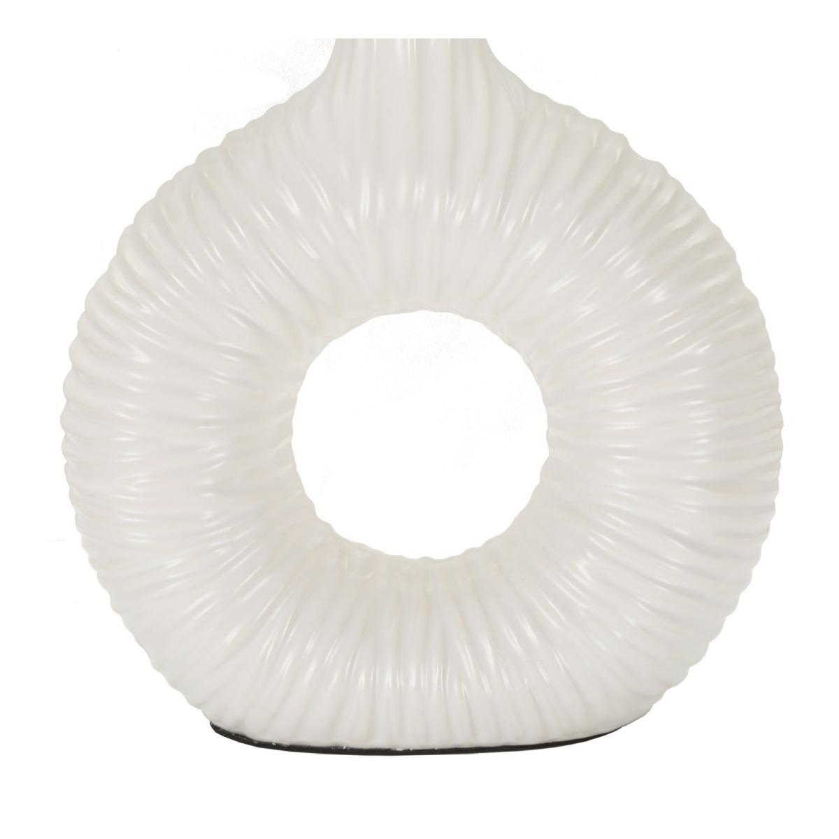 Lampada da tavolo seta bianca cm 28,5x15x43