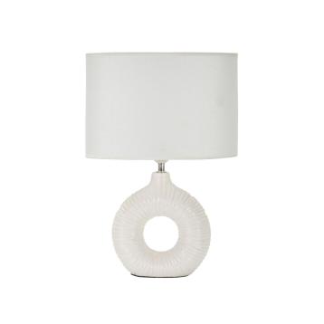 Lampada da tavolo seta bianca cm 28,5x15x43