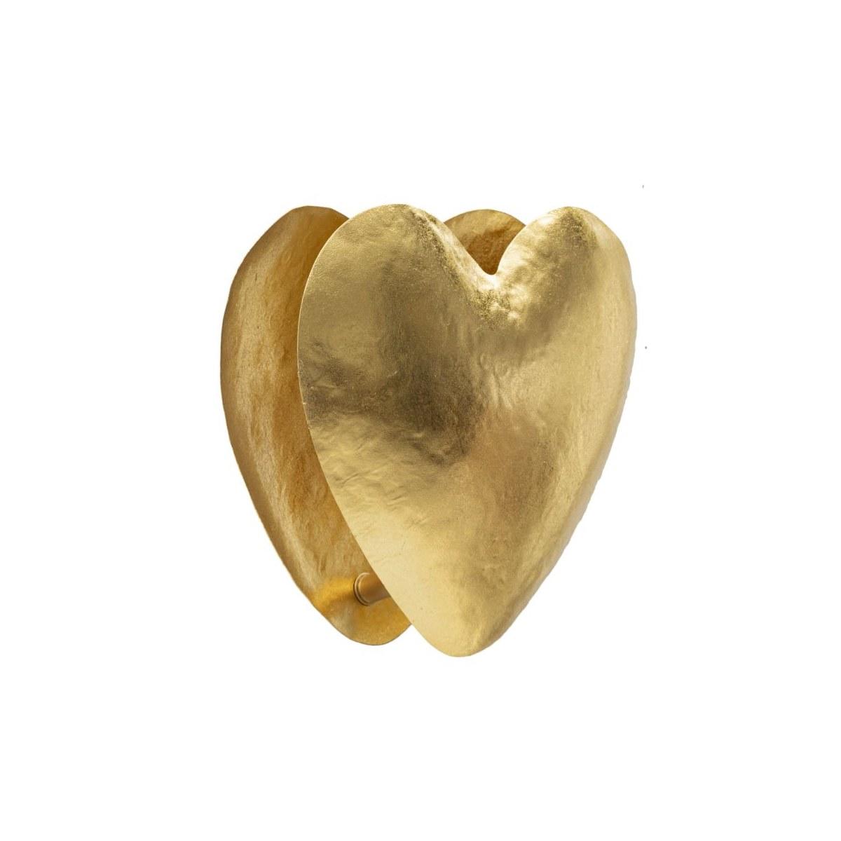 Lampada da muro goldy heart cm 25,5x15x24