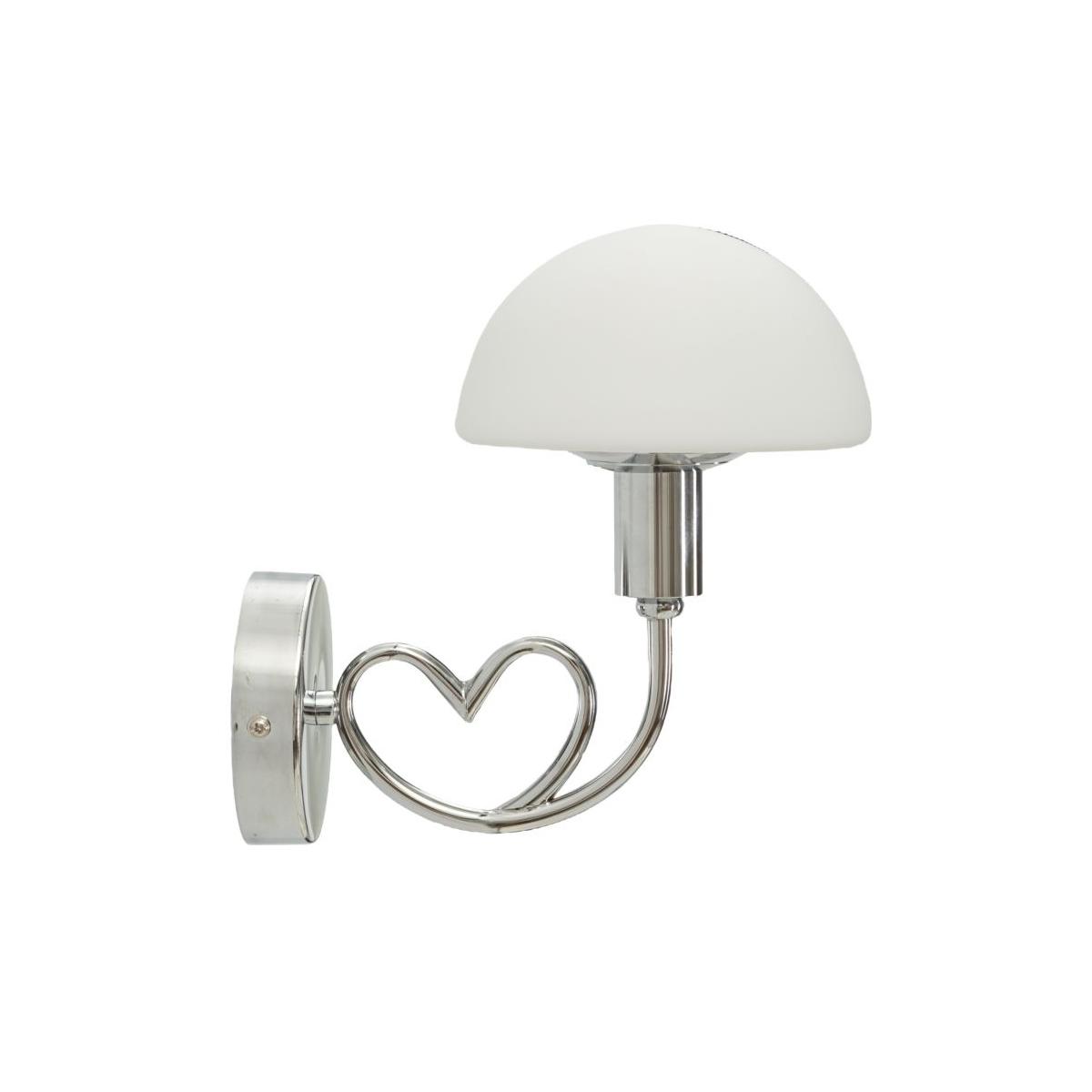 Lampada da muro lovy silver cm 23x15x22