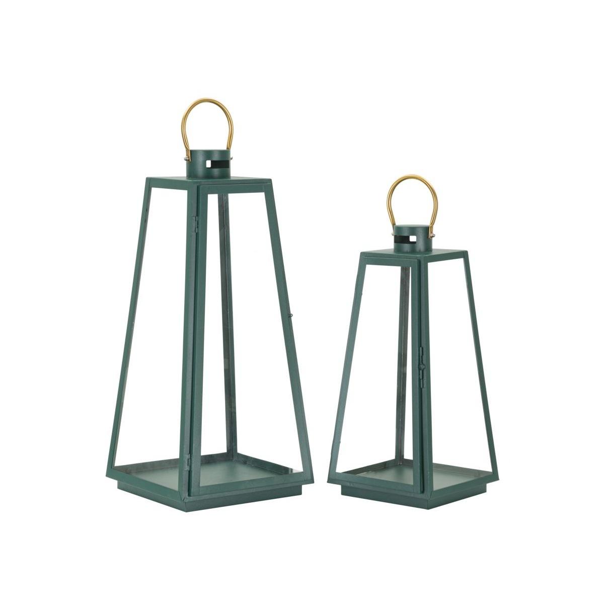Lanterne grent set 2 pz cm Ø 25x25x57-20x20x45