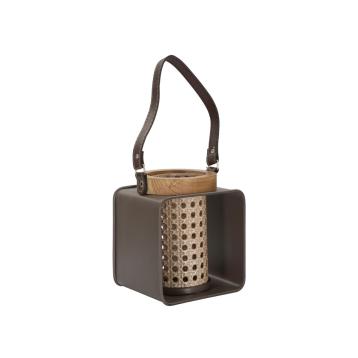 Lanterna iron-rattan cm 16x13x20 min 2