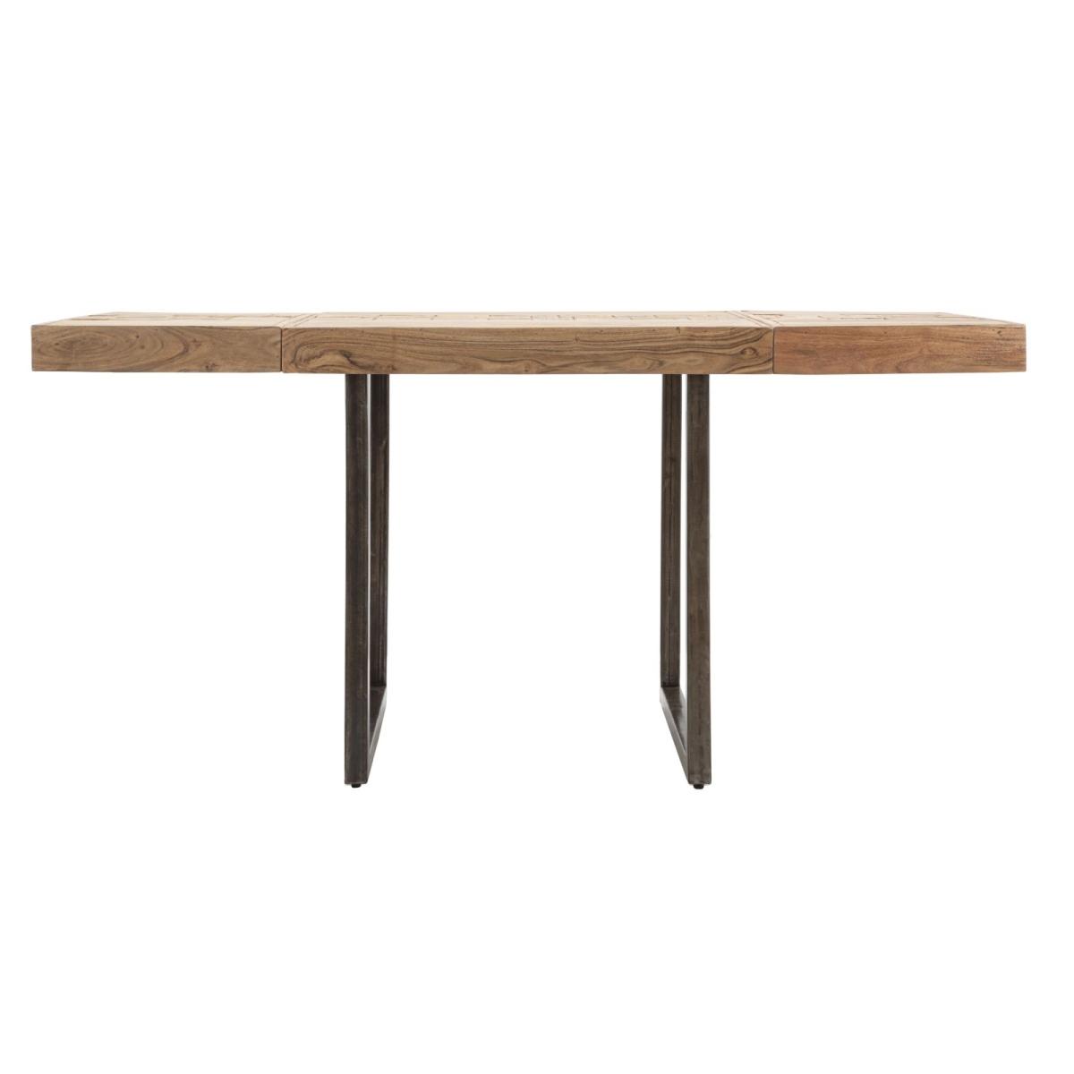 Tavolo da pranzo mumbai quad. all. cm 80x80x77-lung. t. 160 ( acacia nilotica)