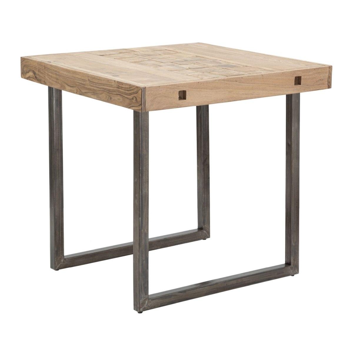 Tavolo da pranzo mumbai quad. all. cm 80x80x77-lung. t. 160 ( acacia nilotica)
