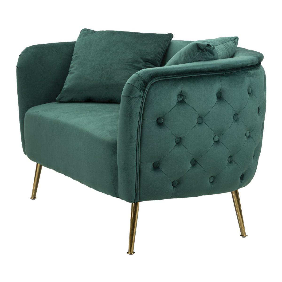 Divanetto bucarest verde cm 127x74x73