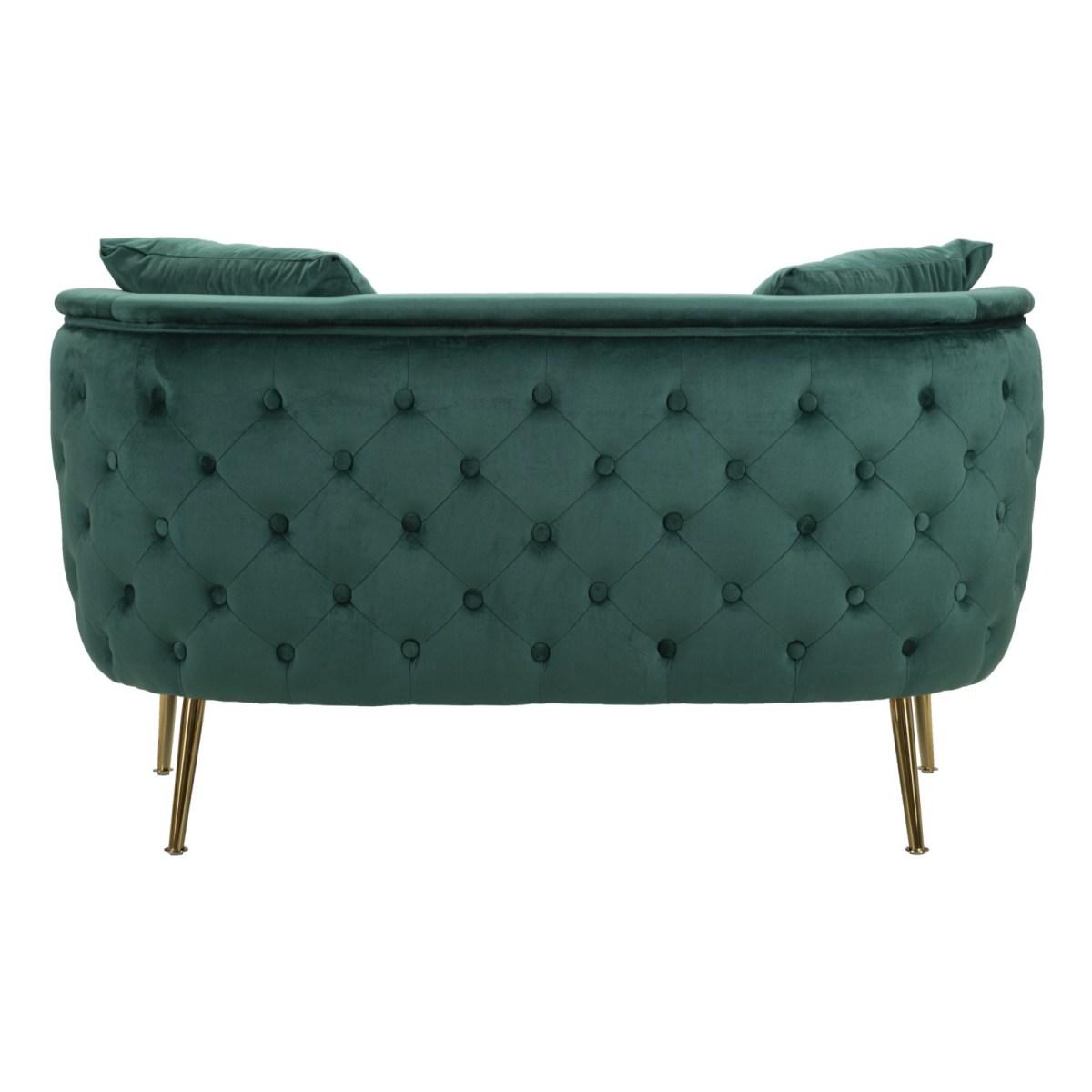 Divanetto bucarest verde cm 127x74x73