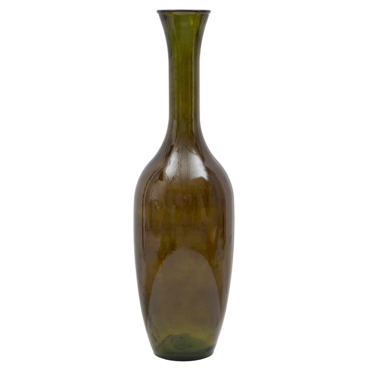 Vaso jarron vetro riciclato green cm  30x100  (made in spain)