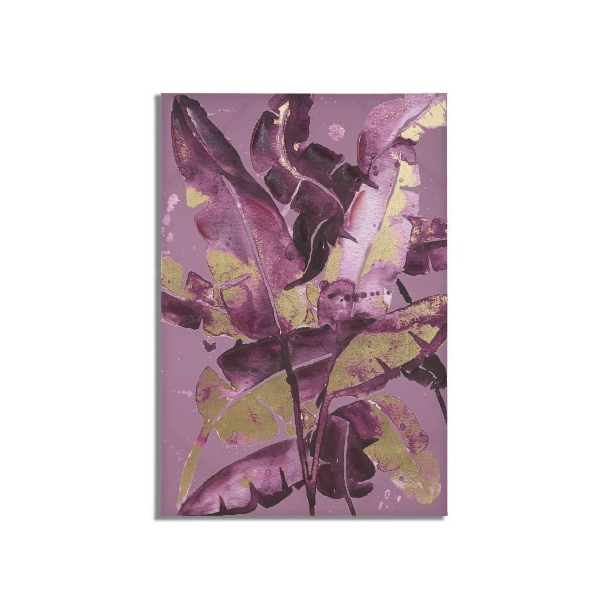 Stampa dipinta dark leaves cm 80x3x120
