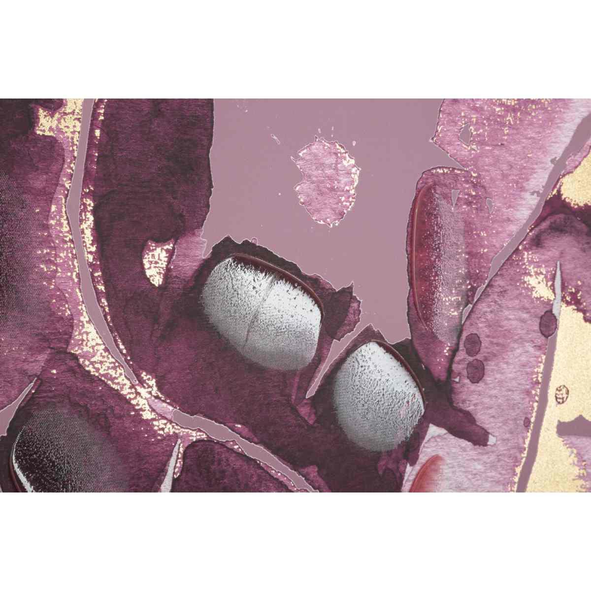 Stampa dipinta dark leaves cm 80x3x120