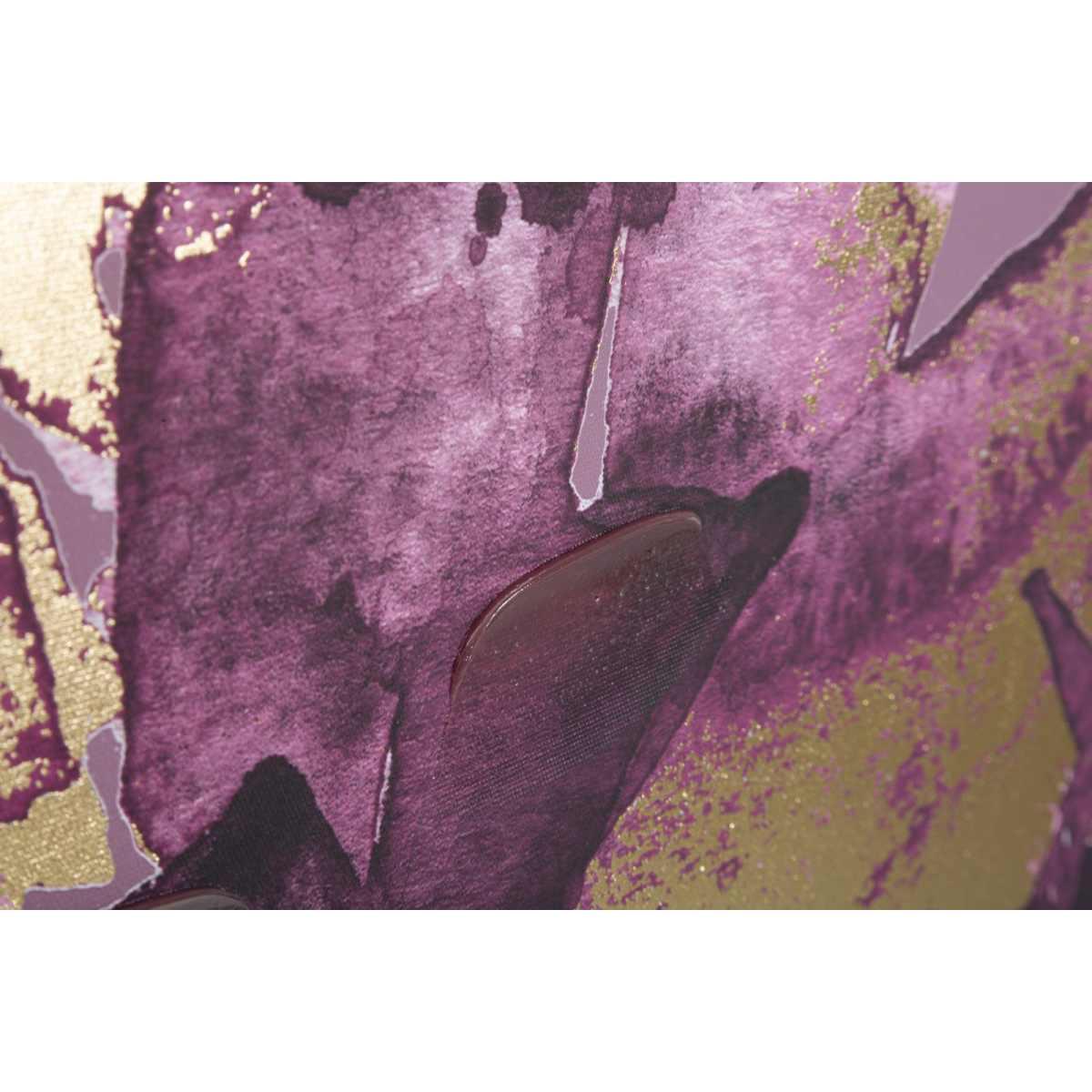 Stampa dipinta dark leaves cm 80x3x120
