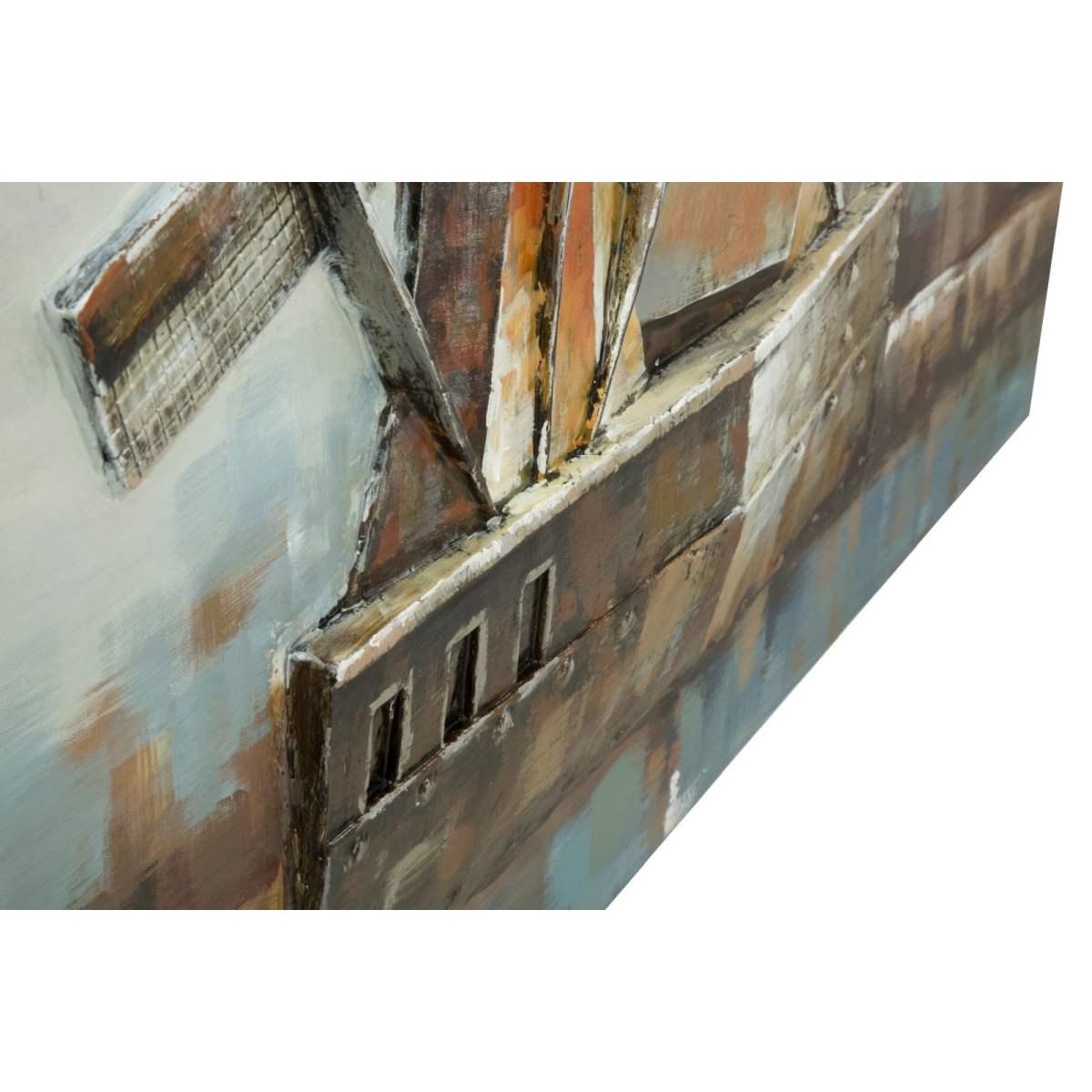 Dipinto su tela mulino a vento cm 120x3,7x80