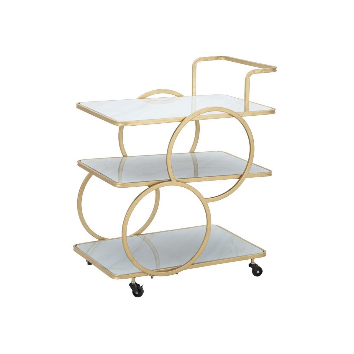 Carrello marble glass cm 64x46x79