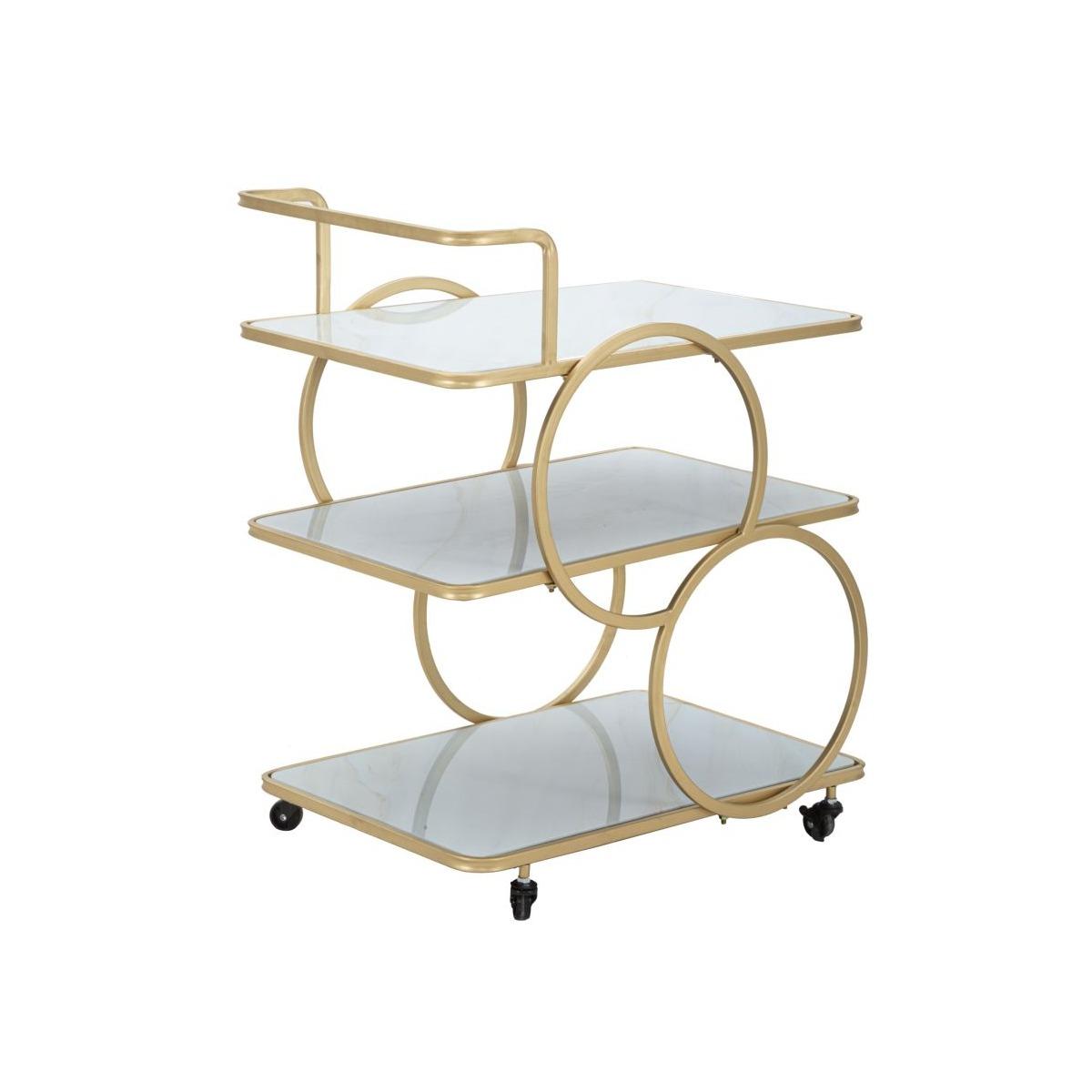 Carrello marble glass cm 64x46x79