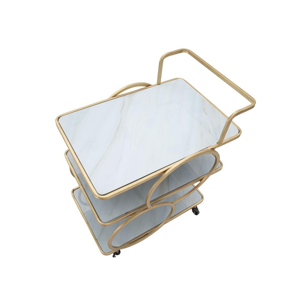 Carrello marble glass cm 64x46x79