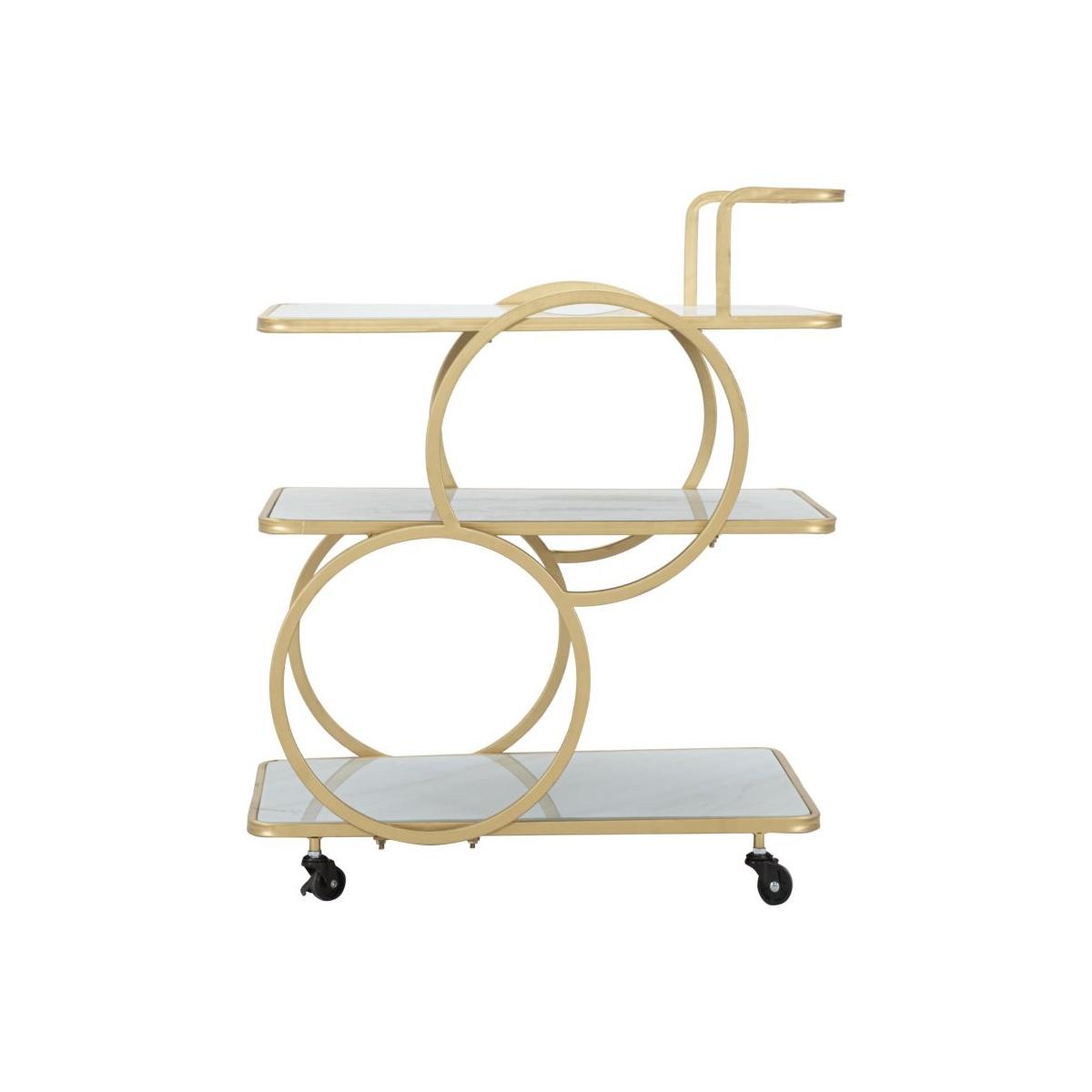 Carrello marble glass cm 64x46x79