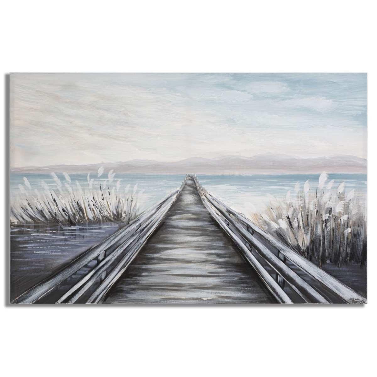 Dipinto su tela pontile cm 120x3,8x80
