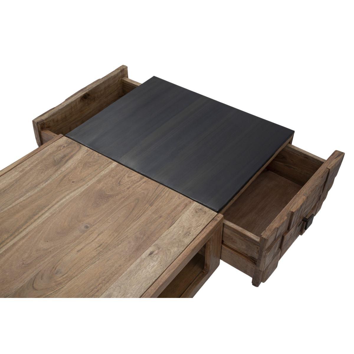 Tavolo da caffe' ret. mumbai cm 110x60x43 (legno di acacia nilotica)