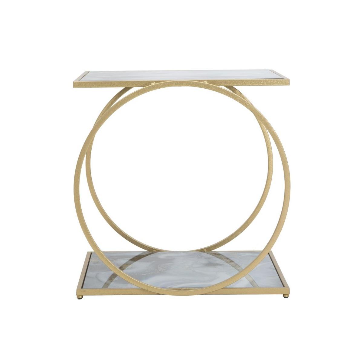 Tavolinetto glam 2 level cm 52,5x50x51