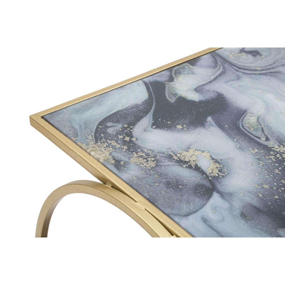 Tavolinetto glam 2 level cm 52,5x50x51