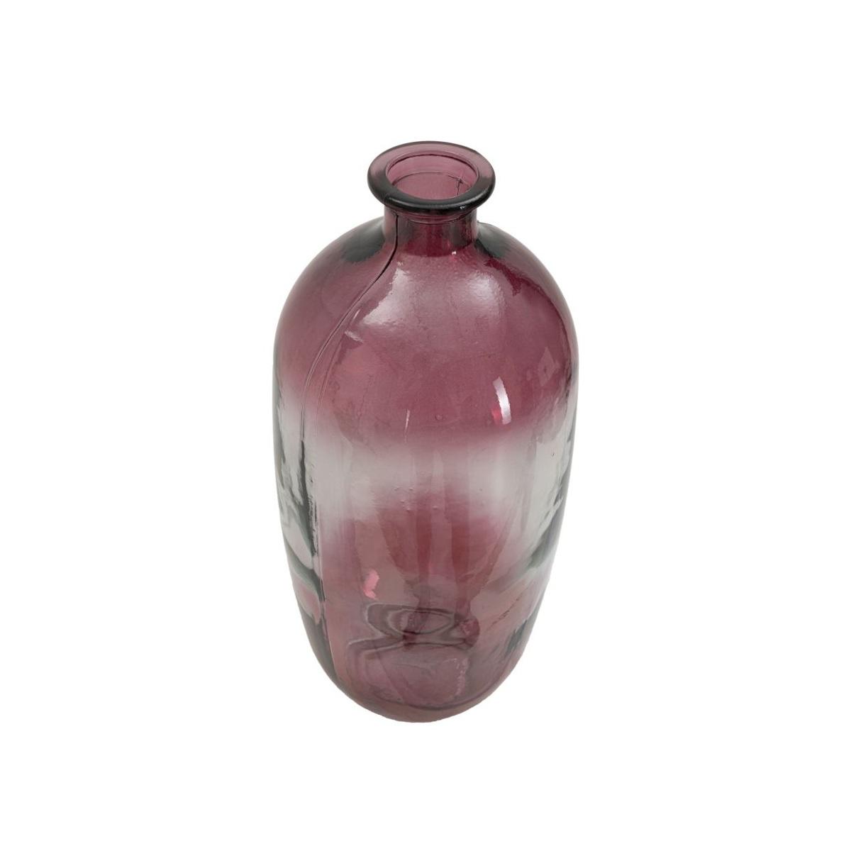 Vaso botella napoles vetro riciclato red cm Ø 19x45 (made in spain)