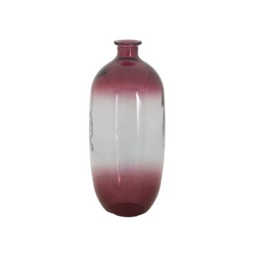 Vaso botella napoles vetro riciclato red cm Ø 19x45 (made in spain)