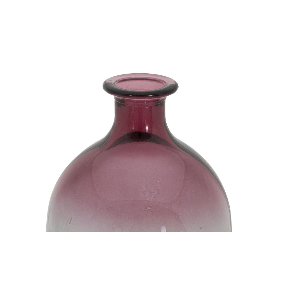 Vaso botella napoles vetro riciclato red cm Ø 16x38 (made in spain)