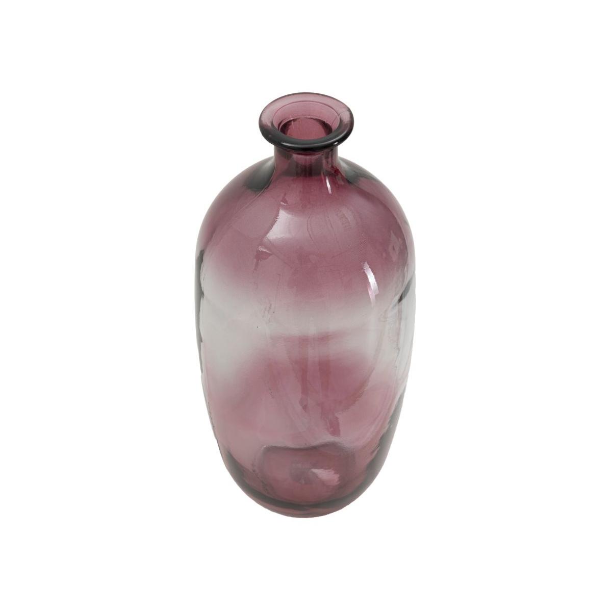 Vaso botella napoles vetro riciclato red cm Ø 16x38 (made in spain)