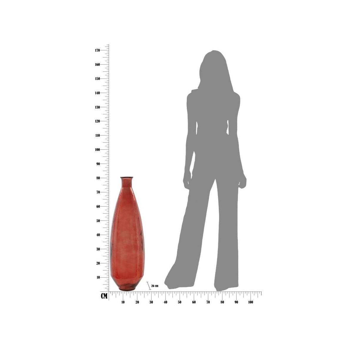 Vaso adobe vetro riciclato cm  26x80  (made in spain)