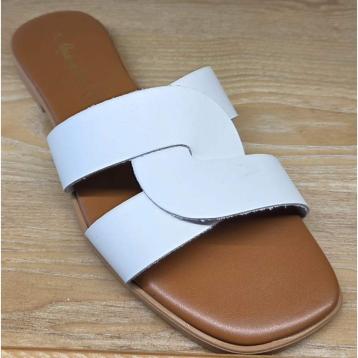Ciabatte donna in pelle crosta Made in Italy